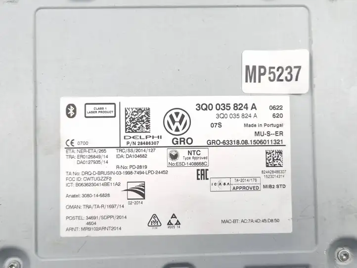 Volkswagen Golf VII (2013 - 2019) 3Q0035824A Магнитола / мультимедийная система — фото 4