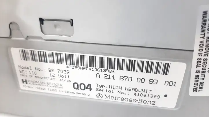 Mercedes-Benz E W211 (2002 - 2009)  A2118700089 Радио/ проигрыватель CD/DVD / навигация