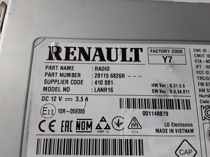 Renault Kadjar (2018 - ) 281156826R Магнитола / мультимедийная система — фото 3