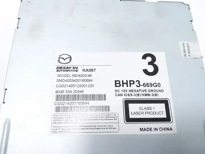 Mazda 3 (2013 - 2017)  BHP3669G0 Радио/ проигрыватель CD/DVD / навигация