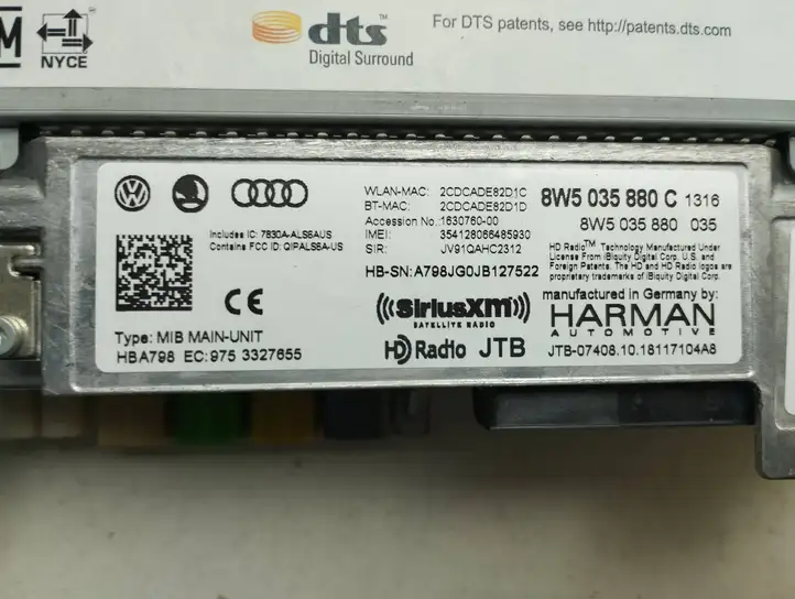 Audi A4 S4 B9 8W (2019 - ) 8W5035880C Магнитола / мультимедийная система — фото 6