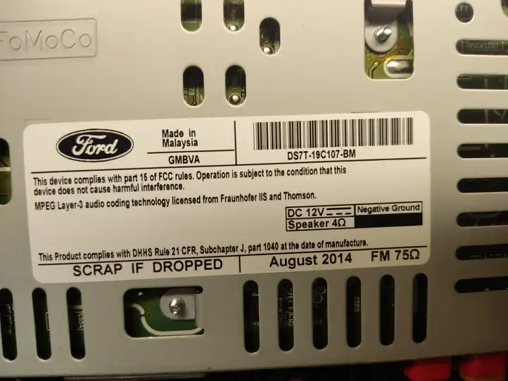 Ford Fusion II (2013 - ) DS7T19C107BM Магнитола / мультимедийная система — фото 2