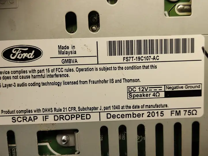 Ford Fusion II (2013 - ) FS7T19C107AC Магнитола / мультимедийная система — фото 2