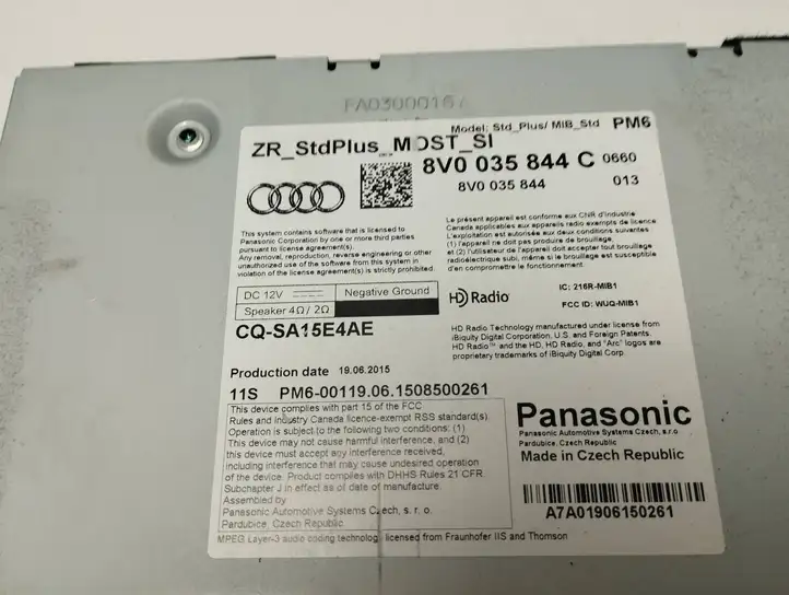 Audi A3/S3 8V (2016 - 2020) 8V0035844C Магнитола / мультимедийная система — фото 4