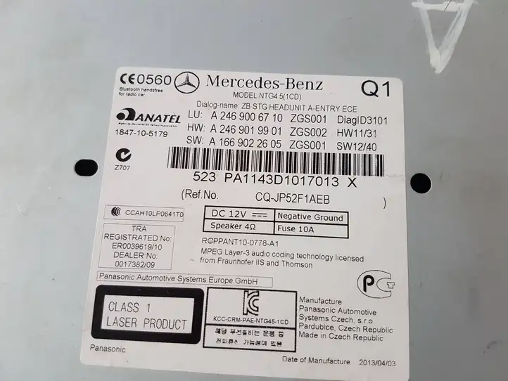 Mercedes-Benz B-class W246 (2014 - 2018) A2469006710 Магнитола / мультимедийная система — фото 3