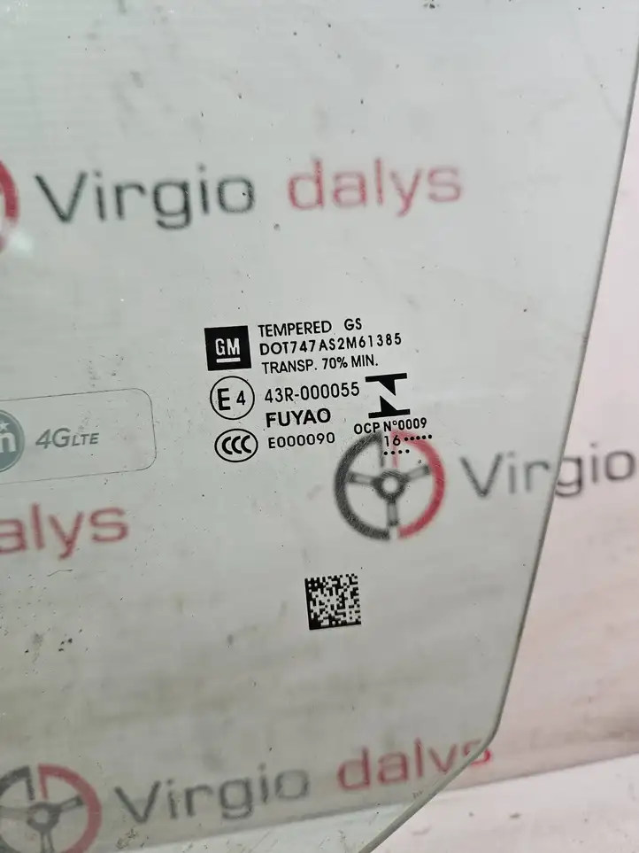 Chevrolet Cruze II (2016 - )  43R000055 Основное стекло задних дверей