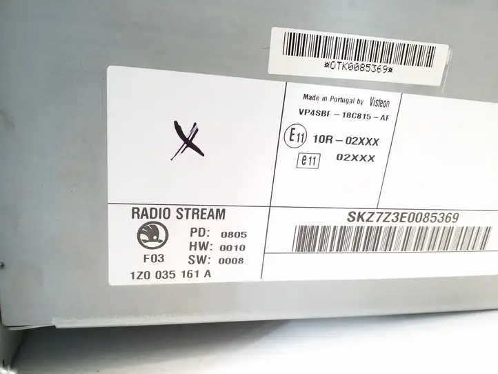 Skoda Octavia Mk2 (1Z) (2004 - 2013)  1Z0035161A Радио/ проигрыватель CD/DVD / навигация