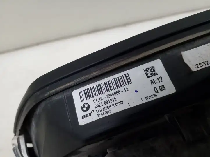 BMW 3 F30 F35 F31 (2012 - 2018) 7245080 Боковое зеркало с электроприводом — фото 2
