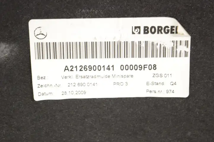 Mercedes-Benz E W212 (2009 - 2016) A2126900141 Пол багажника — фото 5