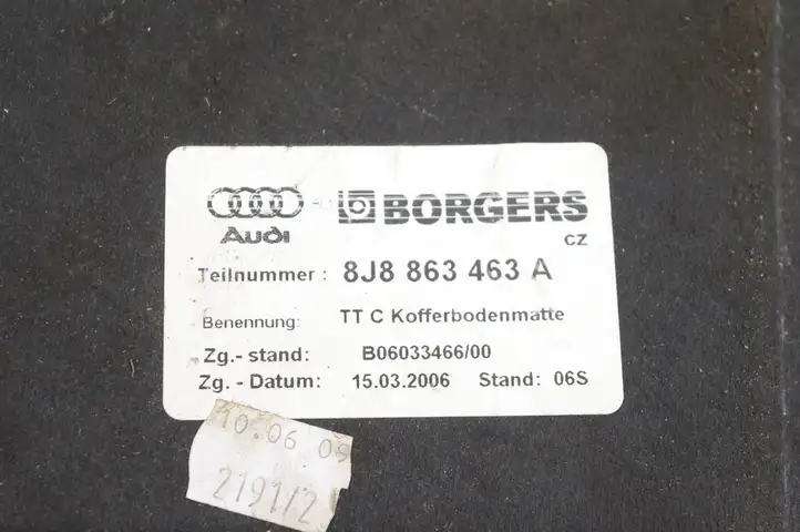 Audi TT TTS Mk2 (2006 - 2010) 8J8863463A Пол багажника — фото 2