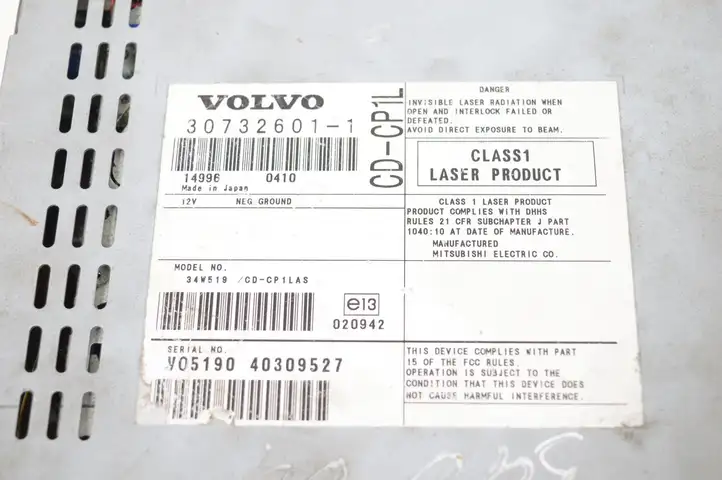 Volvo S40 (2004 - 2007) 30732601 CD/DVD чейнджер — фото 5