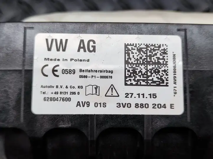 Skoda Superb B8 (3V) (2015 - 2023) 3V0880204E Подушка безопасности пассажира — фото 6
