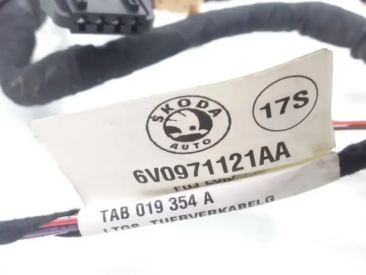 Skoda Fabia Mk3 (NJ) (2015 - 2021) 6V0971121AA Проводка передней двери — фото 2