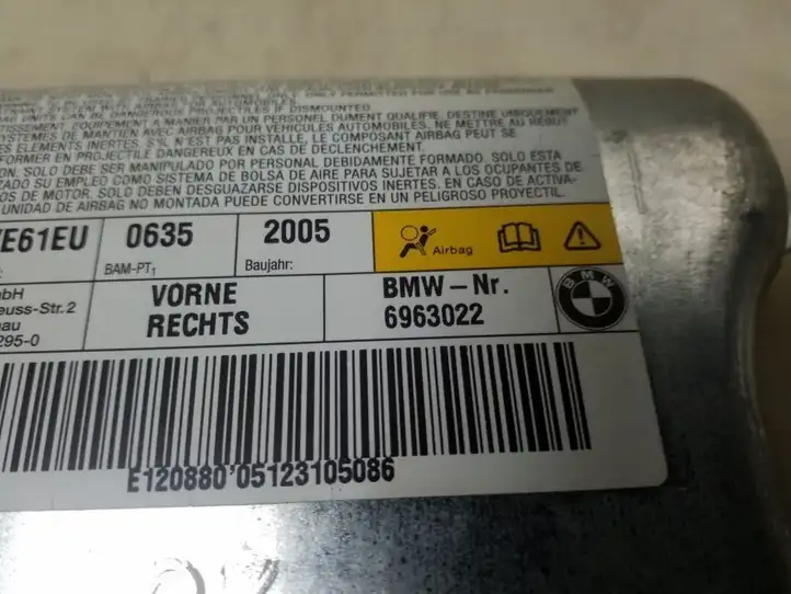 BMW 5 E60 E61 (2004 - 2010) 6963022 Подушка безопасности двери — фото 4