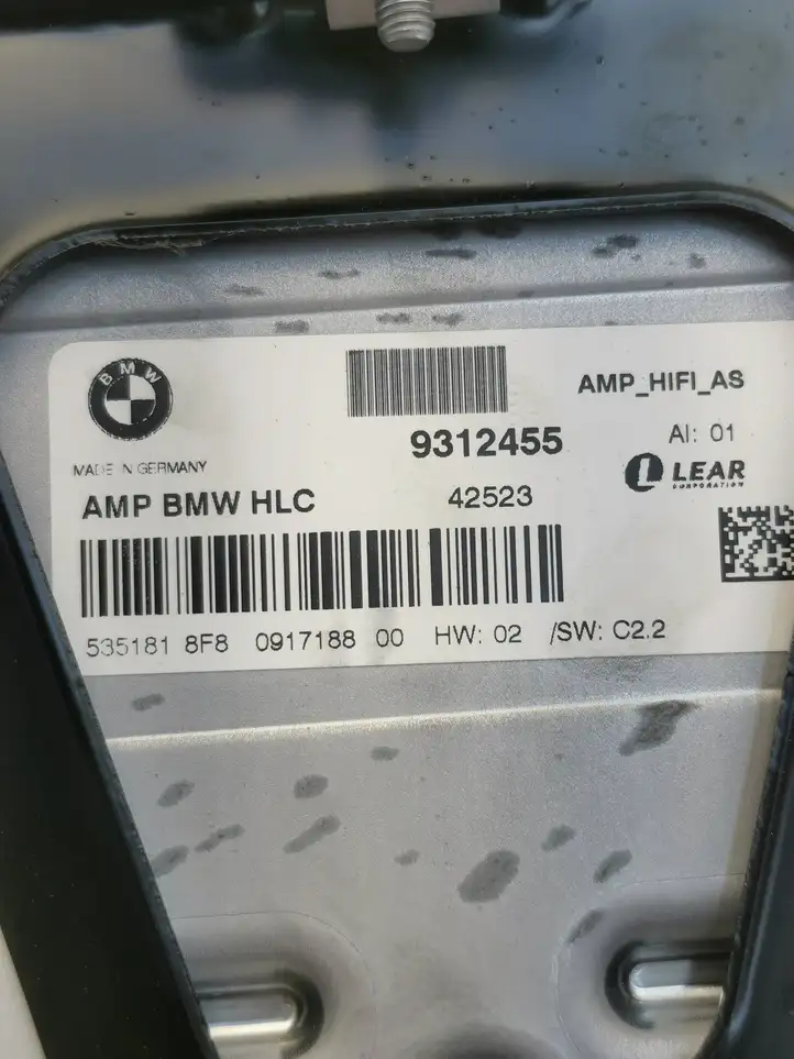 BMW 3 F30 F35 F31 (2012 - 2018) 9312455 Блок Hi-Fi аудиосистемы — фото 3