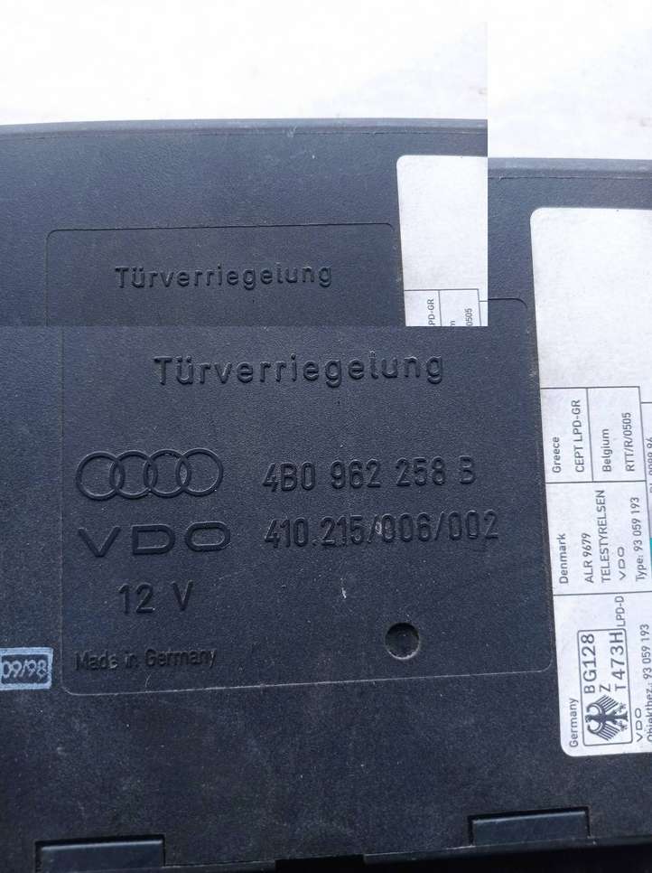 Audi A6 (2001 - 2004)  4B0962258B Mодуль kомфортa