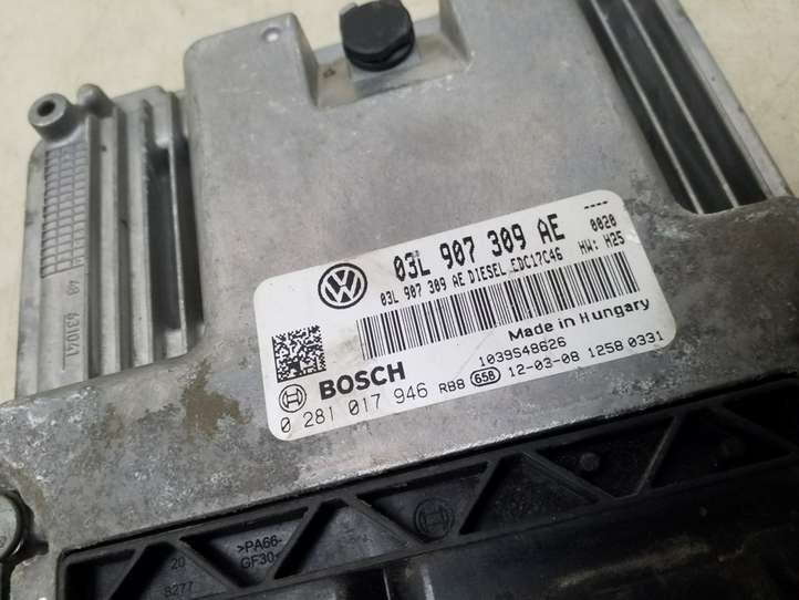 Volkswagen PASSAT B7 (2011 - 2014)  03L907309AE Блок управления двигателя