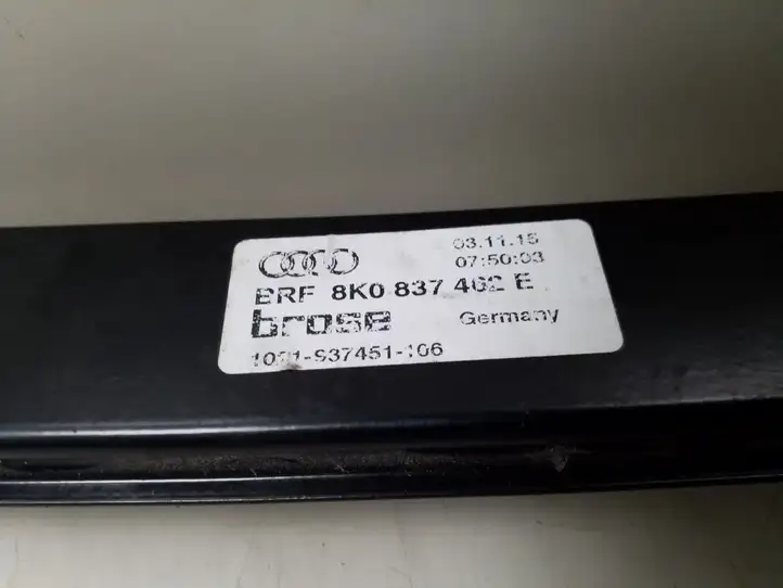 Audi A4 S4 B8 8K (2007 - 2011) 8K0837462E Стеклоподъемник передней двери (без мотора) — фото 2
