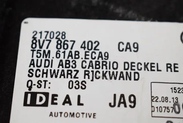Audi A3/S3 8V (2012 - 2016) 8V7867402 Прочие детали салона — фото 5