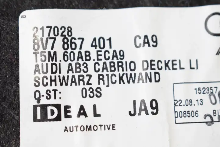 Audi A3/S3 8V (2012 - 2016) 8V7867401 Прочие детали салона — фото 5