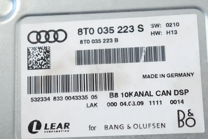 Audi A5 8T 8F (2007 - 2011) 8T0035223S Усилитель звука — фото 2