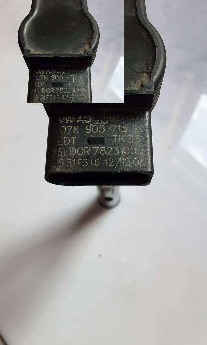 Audi Q5 (2008 - 2012)  07K905715F Реле высокого напряжения (катушка зажигания, бобина)