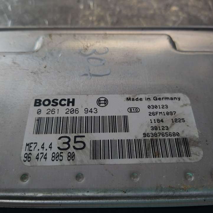 Peugeot 307 (2001 - 2005)  0261206943 Блок управления двигателя