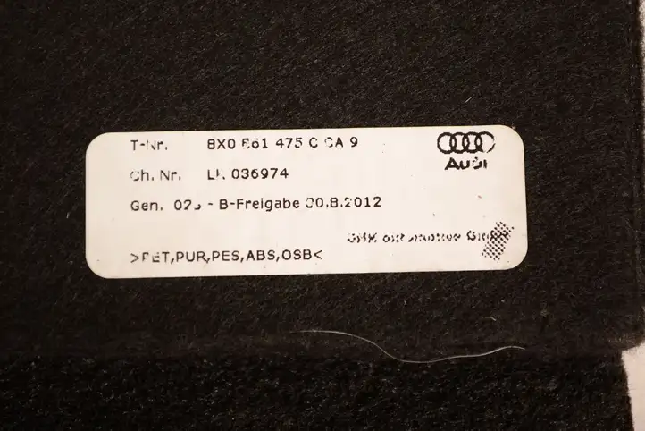 Audi S1 (2014 - 2019) 8X0861475C Пол багажника — фото 5