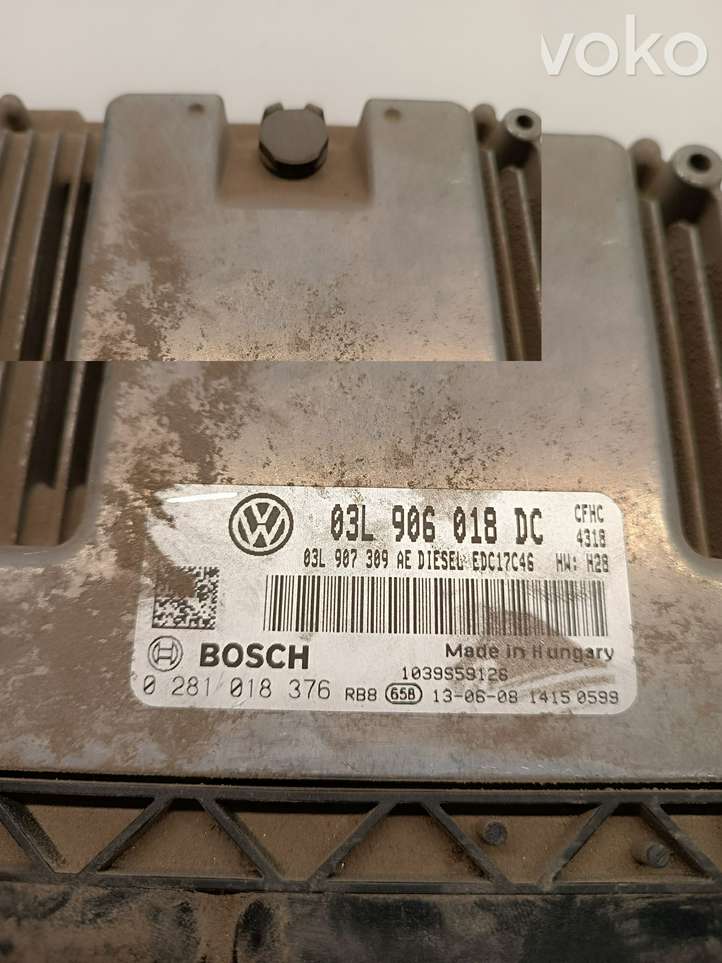 Volkswagen Caddy (2010 - 2015)  03L906018DC Блок управления двигателя