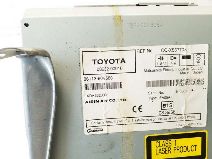 Toyota Avensis T250 (2006 - 2009)  0866200910 Радио/ проигрыватель CD/DVD / навигация