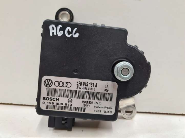 4F0915181A Audi A6 S6 C6 4F Maitinimo valdymo blokas