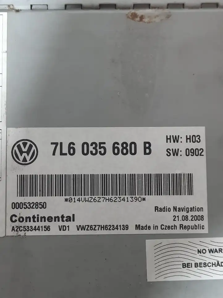 Volkswagen Touareg I (2002 - 2010) 76G035680B Магнитола / мультимедийная система — фото 4