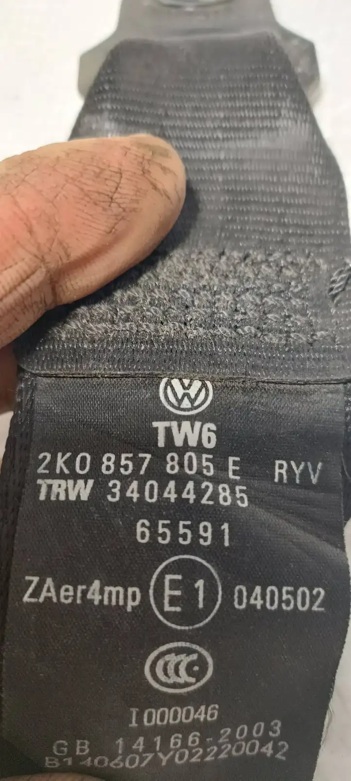 Volkswagen Caddy (2004 - 2010) 2K0857805E Передний ремень безопасности — фото 6
