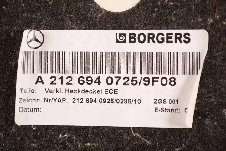 Mercedes-Benz E W212 (2009 - 2016) A2126940725 Обшивка багажника — фото 5
