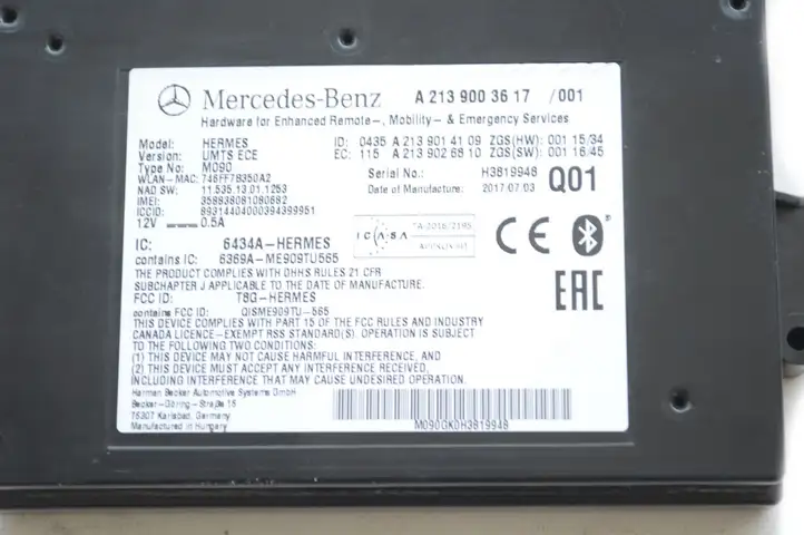 Mercedes-Benz E W238 (2017 - ) A2139003617 Bluetooth модуль — фото 2
