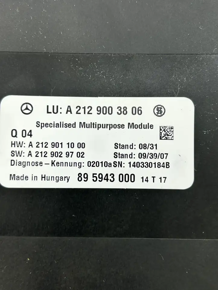 Mercedes-Benz E W212 (2009 - 2016) A2129003806 Модуль комфорта — фото 2