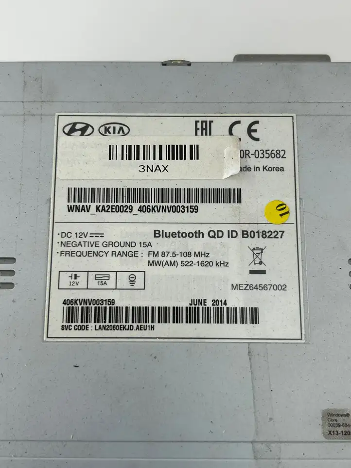 Kia Ceed (2015 - 2018) 96560A2010WK Магнитола / мультимедийная система — фото 5