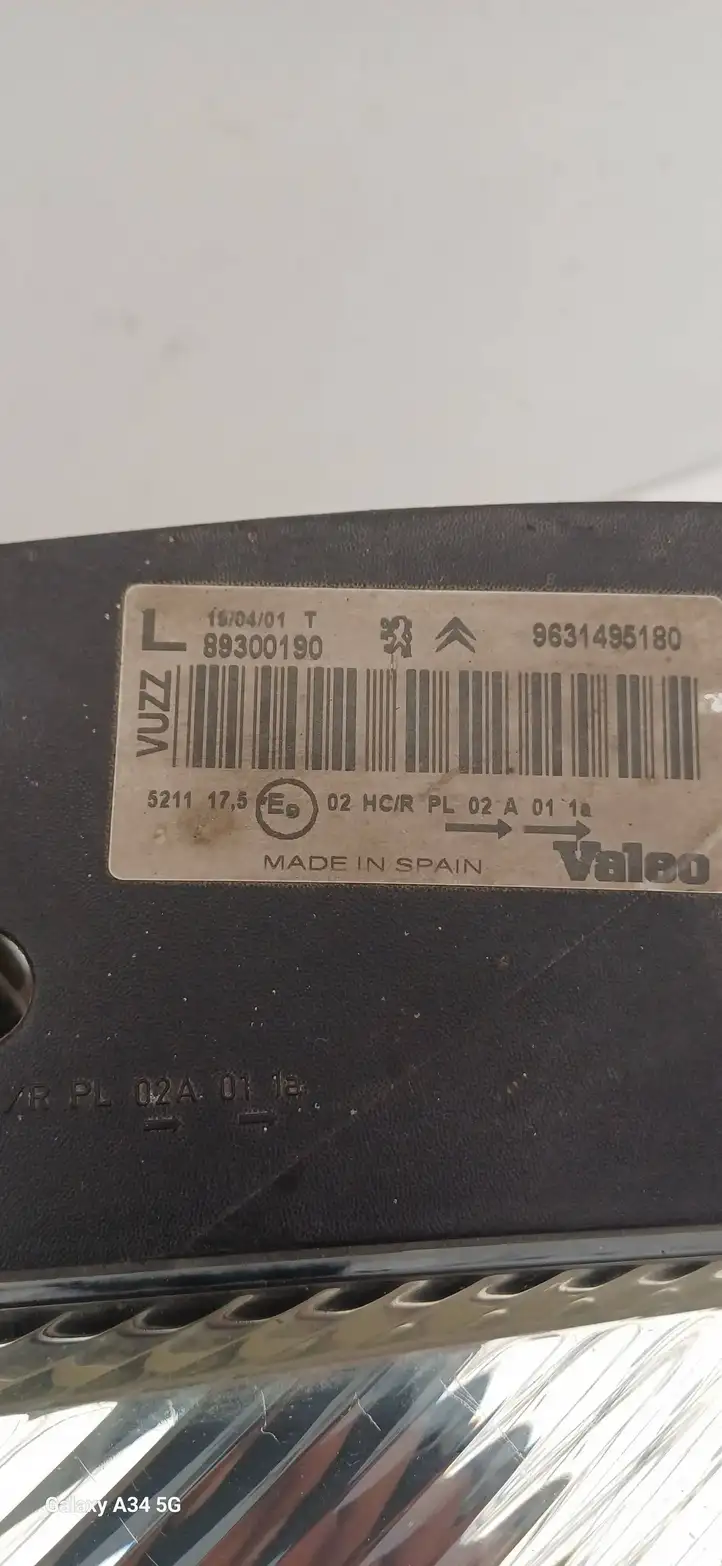 Citroen Xsara Picasso (1999 - 2012) 9631496180 Передняя фара — фото 2