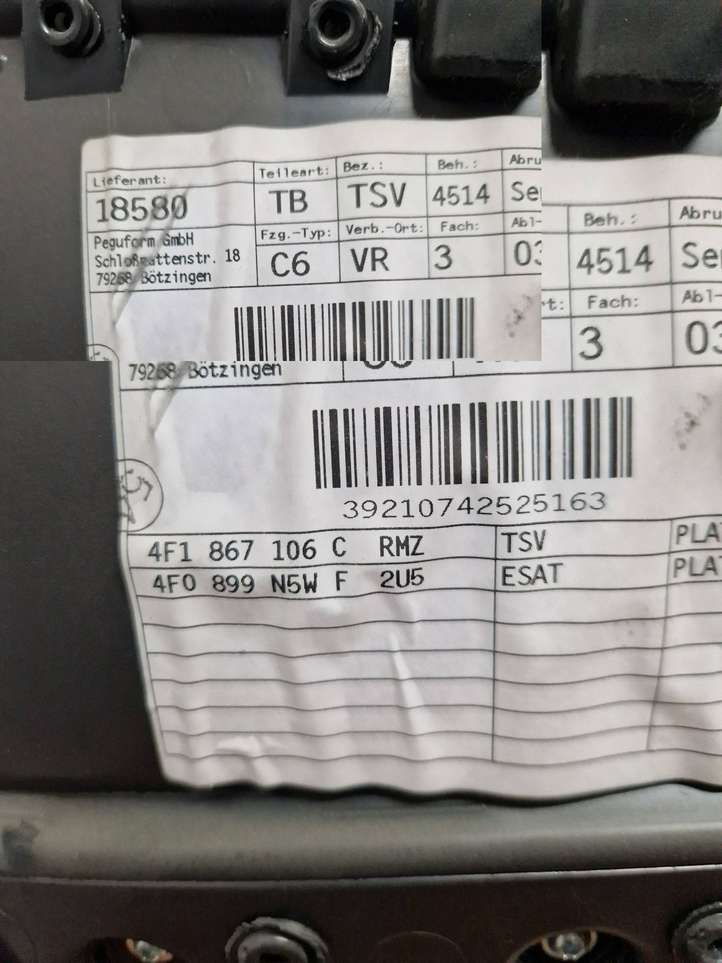 Audi A6 (2004 - 2008)  4F1867106C Обшивка передней двери