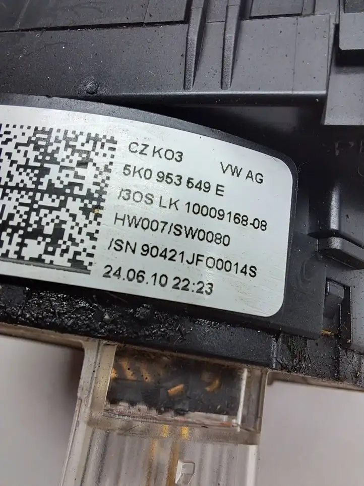 Volkswagen Golf VI (2009 - 2013) 5K0953549E Контактное кольцо SRS — фото 3