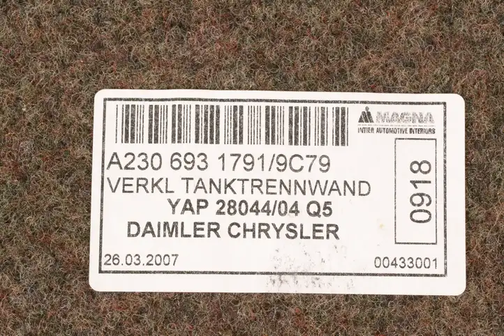 Mercedes-Benz SL R230 (2001 - 2012) A2306931791 Прочие детали салона — фото 8