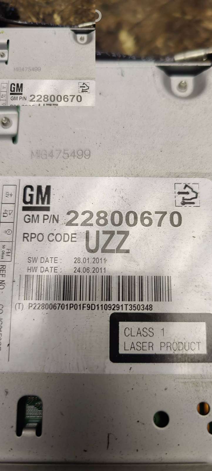 Opel Astra (2009 - 2012)  22800670 Радио/ проигрыватель CD/DVD / навигация