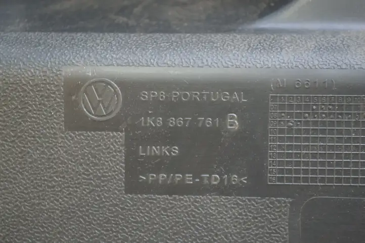 Volkswagen Scirocco (2008 - 2014) 1K8867761B Задняя боковая обшивка салона — фото 5