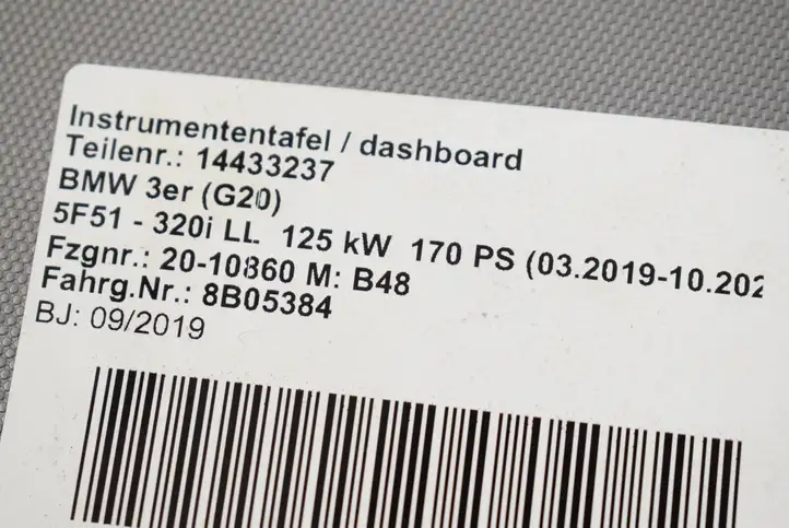 BMW 3 G20 G21 (2019 - ) 6806783 Прочие детали салона — фото 4