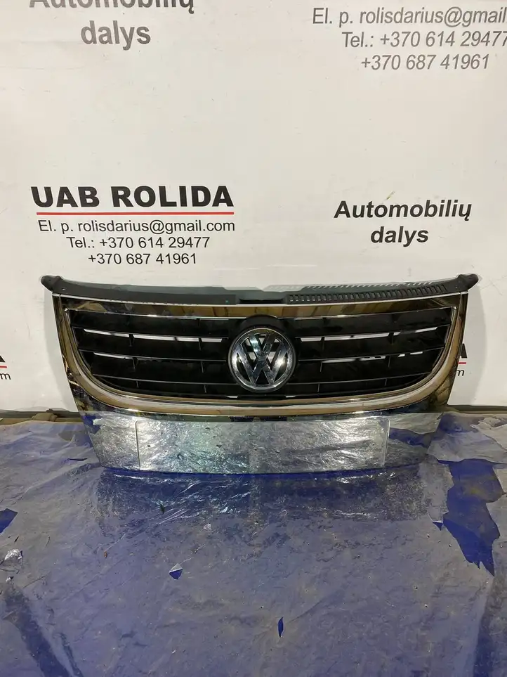 Volkswagen Touran I (2003 - 2010) 1T0853651D Верхняя решетка радиатора — фото 1