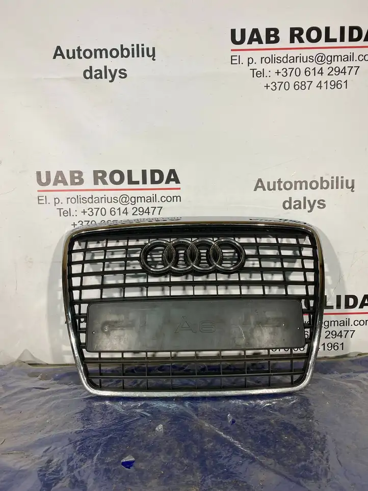 Audi A6 S6 C6 4F (2008 - 2011) 4F0853651AQ Верхняя решетка радиатора — фото 1