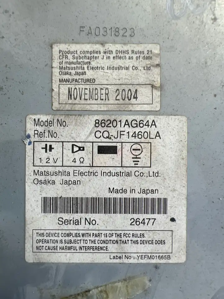 Subaru Outback (2003 - 2007) 86201AG64A Магнитола / мультимедийная система — фото 3