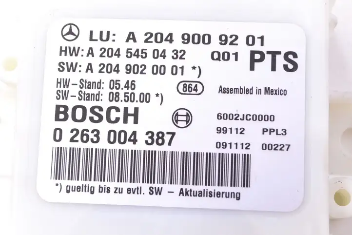 Mercedes-Benz C W204 (2007 - 2014) A2049009201 Блок управления парктрониками — фото 5