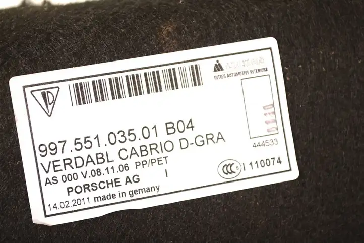 Porsche 997 (2004 - 2012) 99755103501 Пол багажника — фото 5