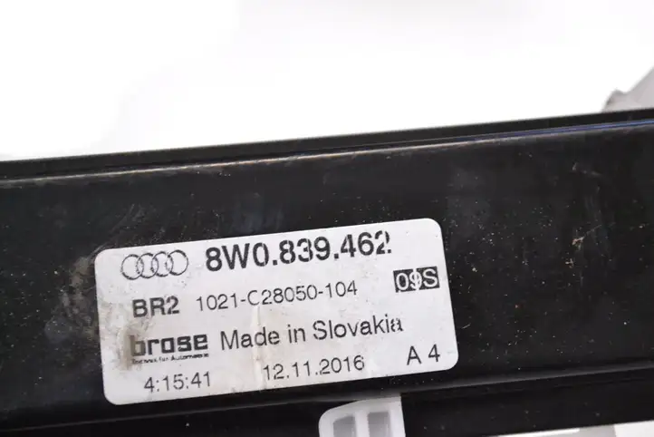 Audi A4 S4 B9 (2015 - 2019) 8W0839462 Стеклоподъемник передней двери (комплект) — фото 5